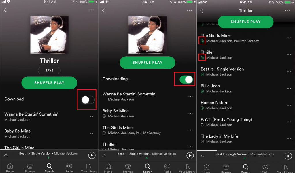 Does spotify need wifi to download songs